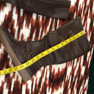 Born Concept Y2K Brown knee-high boots manmade leather buckles boho western #harness #campus #frye #justin #riding equestrian boho western indie hippie country festival biker thumbnail 5