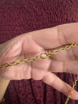 Vintage Gold-Tone Long Pendant Necklace with Turquoise Beads - Women Jewelry thumbnail 7