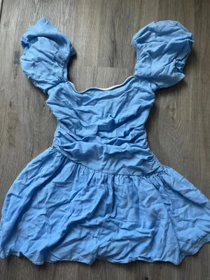 Hello Molly Dress Mini Blue Ruched thumbnail 1