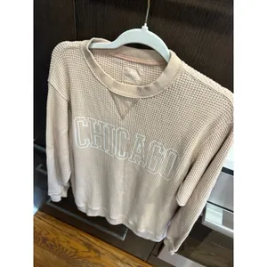 Aerie waffle pullover‎ Chicago women's small nwot thumbnail 2