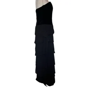 Xscape Joanna Chen Velvet Chiffon Strapless Dress 12 Prom Glam Goth Drop Waist thumbnail 13