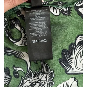 Anthropologie Robin Boho Tiered Ruffled V-Neck Dress Green Motif Size Small thumbnail 15