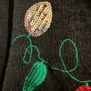Karen Scott Black Sweater with Festive Sequin Design thumbnail 3