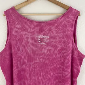 Harley Davidson Vintage Y2K Pink Tie Dye Rocklin, CA Graphic Muscle Tee Tank Top thumbnail 10