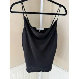FRAME Noir Cowl Neck Cami Adjustable Spaghetti Strap Black Top Size‎ XS thumbnail 2