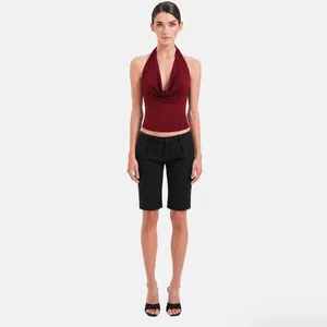 OW Collection Merle Draped Top Red thumbnail 4