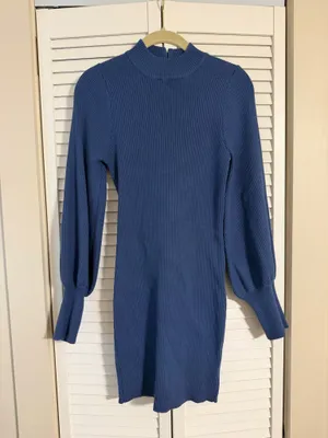 The Vintage Shop blue sweater dress thumbnail 2