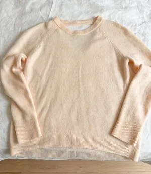 LOFT Soft Peach Crewneck Sweater thumbnail 1