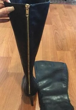 Steve Madden Black With gold Detail Boots thumbnail 2