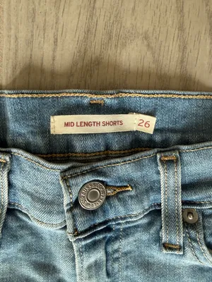 Levi's Light Blue Distressed Denim Cutoff Shorts thumbnail 3