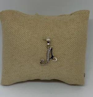 ✨ 925 Sterling Silver CZ “A” Initial Pendant thumbnail 1