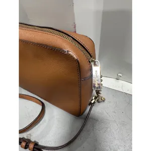 Michael Kors Jet Set East West Crossbody Bag Luggage Saffiano Leather Gold Chain thumbnail 4