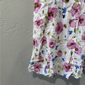 Forever 21 White Floral Short Sleeve Dress thumbnail 6