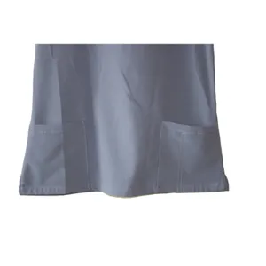Scrub Top Women Small Steel Blue Excellent V-Neck Short Sleeve Pocket thumbnail 3