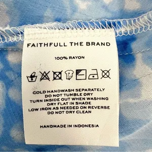 Faithfull the Brand Charlize Midi Dress in Blue Roos Tie Dye Cloudscape Size S thumbnail 11