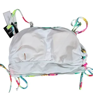 Salt‎ + Cove Beachwear Neon Floral Print Bikini Swim top L NWT thumbnail 3