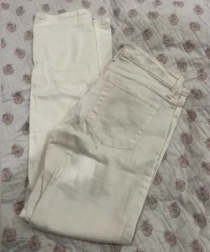 White relaxed Denim Jeans thumbnail 1