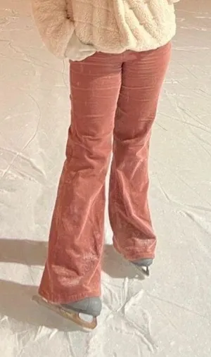 Black Label by C’est Toi Pink Corduroy Flare Jeans thumbnail 1