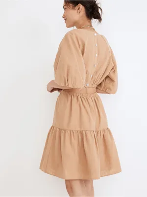Madewell Seersucker Puff-Sleeve Cutout Mini Dress thumbnail 2