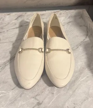 Women's Cream Leather Horsebit Loafers - Classic Slip-On Style thumbnail 1