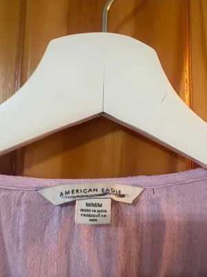 American Eagle Size Medium Lilac Purple Wrap Top thumbnail 3