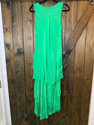 Unbranded‎ Italian Silk Blend Ruffled Tiered Maxi Dress thumbnail 2