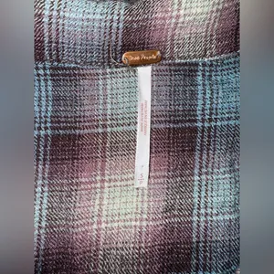 Free People Viscose Blend Before I Let Go Plaid Romper in Blue & Brown Tie Wasit thumbnail 8