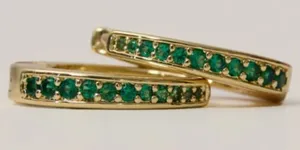 Bijoux + Spice Joy Hoops Green thumbnail 1