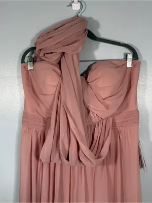 Birdy Grey Grace Convertible Chiffon Gown Plus Size 3X Rose thumbnail 4