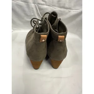Dr. Scholls Womens Olive Green Faux Suede Lace Up Wedge Ankle Booties thumbnail 4