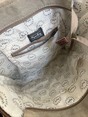 Myra Bag Edgy Star Canvas and Leather Tote Shoulder Bag thumbnail 6