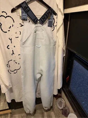 Free People FP Movement Fleece Ski Bib Overalls Light Blue Après Ski XS thumbnail 3