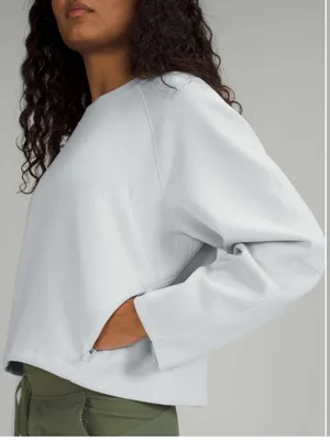 Lululemon AirWrap Modal Crew Long Sleeve Top, Alpine White, Size 16 thumbnail 3