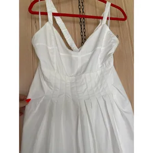 NWT Lulus Strolling Sicily White Pleated Backless Midi Dress With Pockets Sz XL thumbnail 4