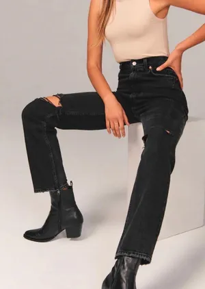 ABERCROMBIE Ultra High Rise 90’s Straight Jean thumbnail 1