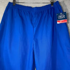 Cherokee Workwear Scrub‎ Pants Unisex Medium Royal Blue Nurse Healthcare NWT thumbnail 3