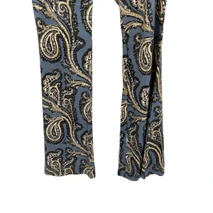 Free People Paradise Printed Linen Blend Pants Blue Combo Size‎ Small thumbnail 5