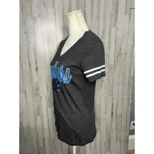 Carolina Panthers Women's V-Neck T-Shirt Gray‎ Size Small NFL Apparel thumbnail 4