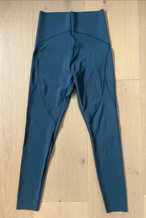 Like New Oysho High-Waisted Compressive Leggings Dark Green Grey Women's Medium thumbnail 1