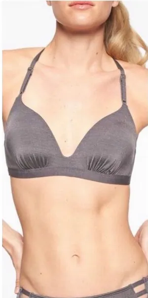 Athleta Aqualuxe Padded Bikini Top Gray Size Medium thumbnail 1