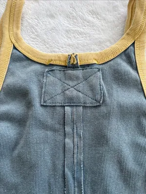 We the Free size large only 1 ringer Blue Tank Top with Yellow Trim thumbnail 10
