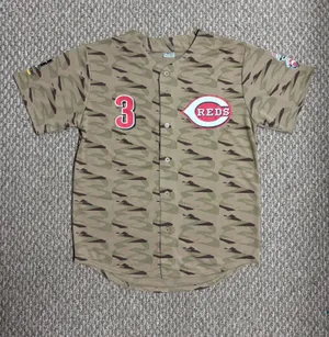 Cincinnati Reds Camouflage Ken Griffey Jr #3 MLB Jersey thumbnail 1