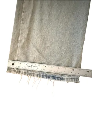 EDIKTED Light Wash Wide Leg Baggy Jeans Womens XL Y2K Double Button thumbnail 14