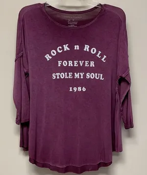 Grayson Threads Rock & Roll Forever Stole My Soul 1986 Tee Shirt thumbnail 1