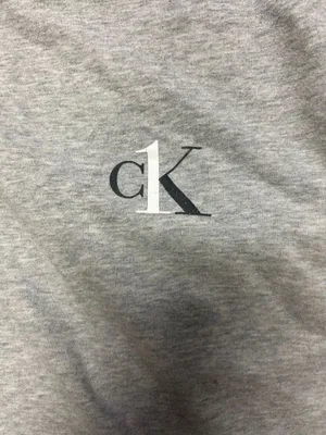 Calvin Klein Sleepwear Hooded Sweatshirt Cropped Grey Size M thumbnail 4