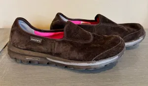 Skechers‎ womens go walk original shoes - chocolate - 6.5 Slip On Brown thumbnail 1
