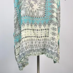 NWOT Johnny Was Arroyo Ice Floral Paisley Long Tunic Shirt Blouse Size L thumbnail 4