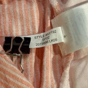 NWT J Crew Linen Blend Pants Striped Pull On Lightweight Crop Beach Summer 8 thumbnail 6