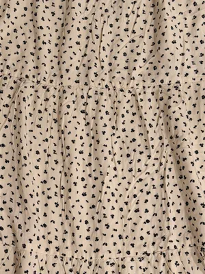 Brandy Melville Cream Maxi Skirt with Black Dot Floral Print thumbnail 2