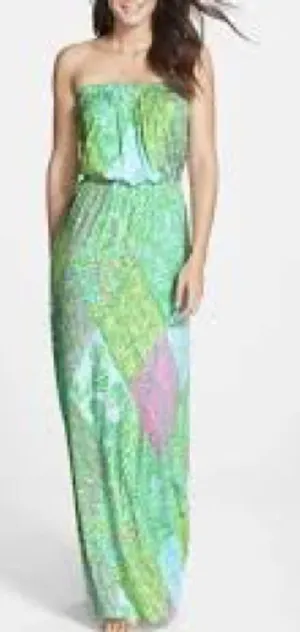 Lilly Pulitzer Marlisa Sun Dance Strapless Maxi Dress thumbnail 1